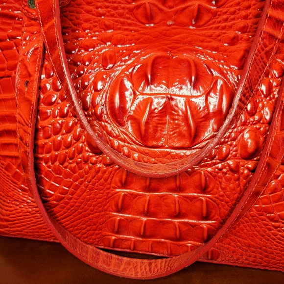 Brahmin Melbourne leather crocodile embossed asher purse - Picture 13 of 16